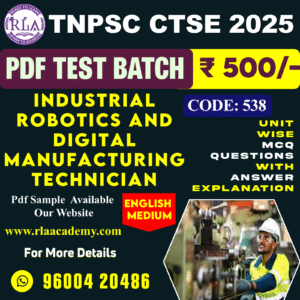 INDUSTRIAL ROBOTICS & DIGITAL MANUFACTURING TECHNICIAN (538) TEST SERIES