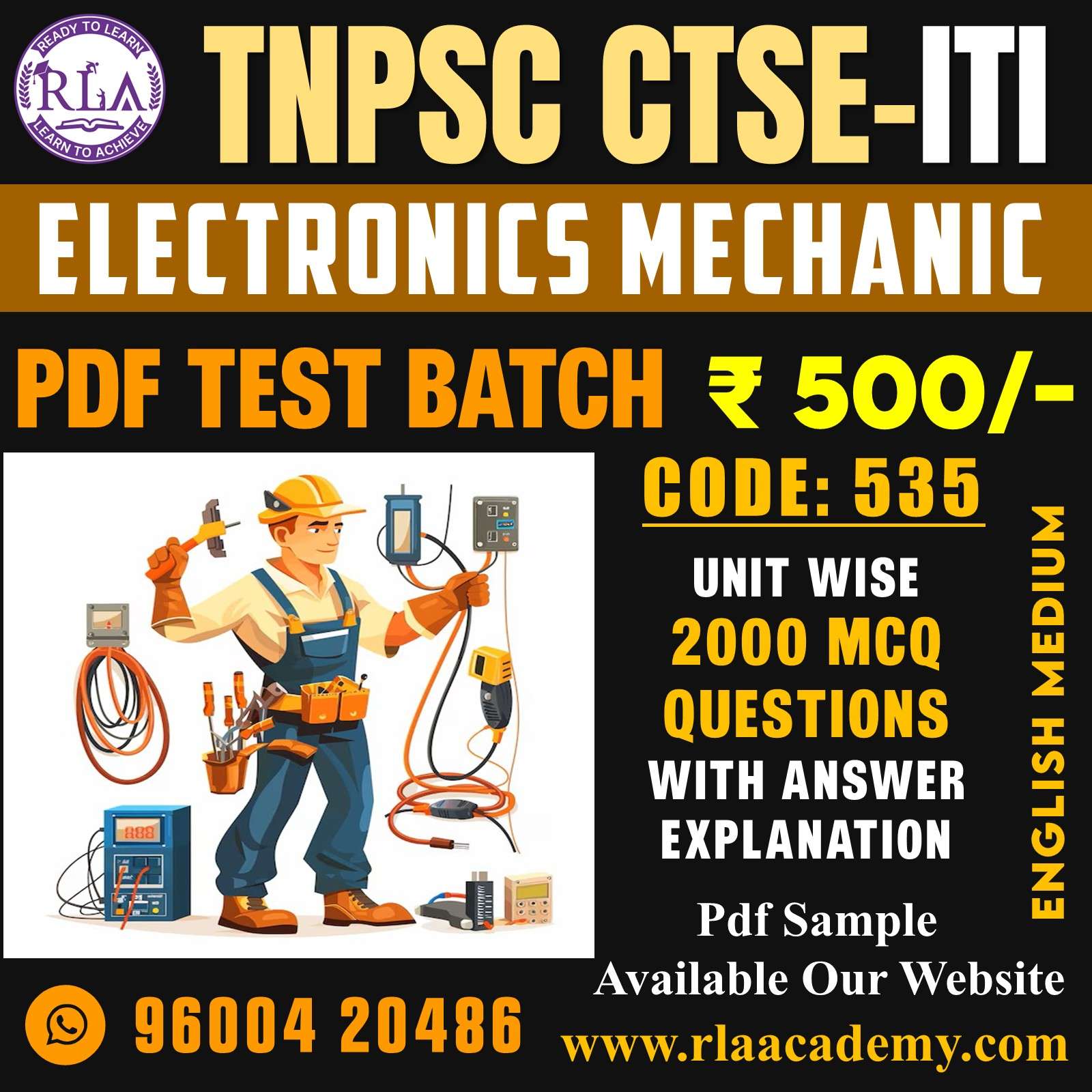 ELECTRONICS MECHANIC (535) TEST SERIES