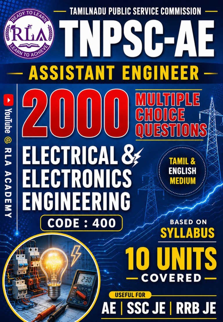Eee R TNPSC AE EEE MCQ TEST SERIES (CODE-400) – rlaacademy.com