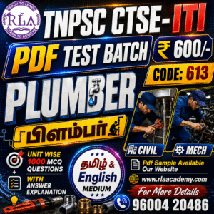 PLUMBER (MECH & CIVIL) 613 TEST SERIES